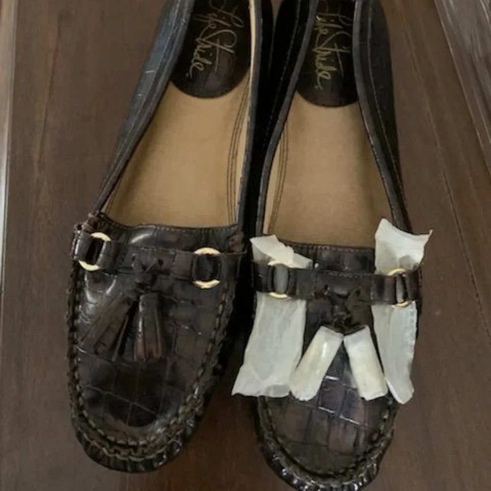 Lifestride Brown Alligator Transit Loafers